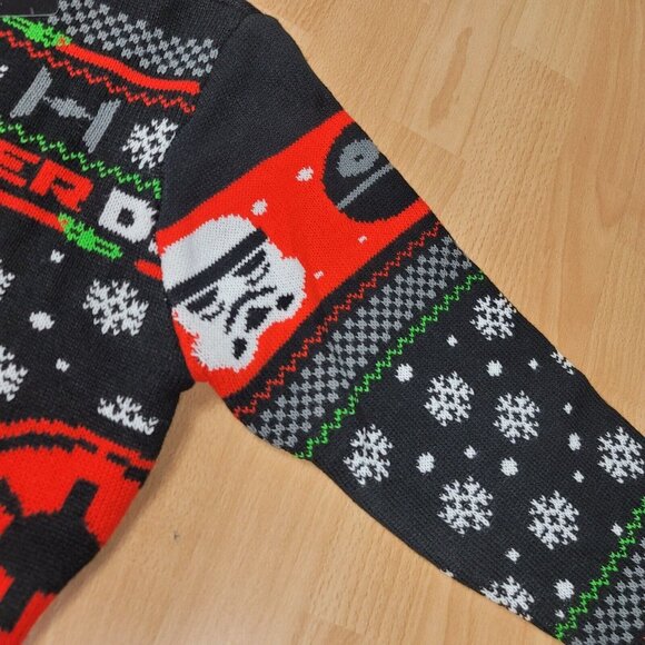 NEW Star Wars Darth Vader Ugly Christmas Sweater Men's Size Large Holiday Knit - Picture 4 of 10